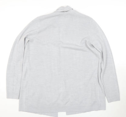 Womens UK Size 14 Maine Grey Cardigan Jumper
