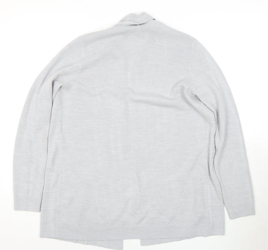 Womens UK Size 14 Maine Grey Cardigan Jumper