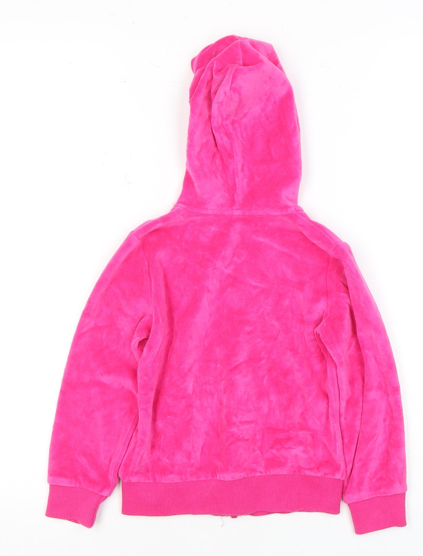 United Colors of Benetton Girls Pink Velour Hoodie XS