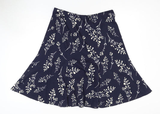 Bonmarché Women's Blue Floral Skirt Size 14