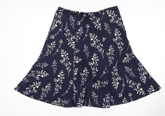 Bonmarché Women's Blue Floral Skirt Size 14
