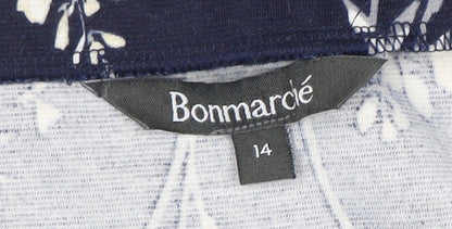 Bonmarché Women's Blue Floral Skirt Size 14