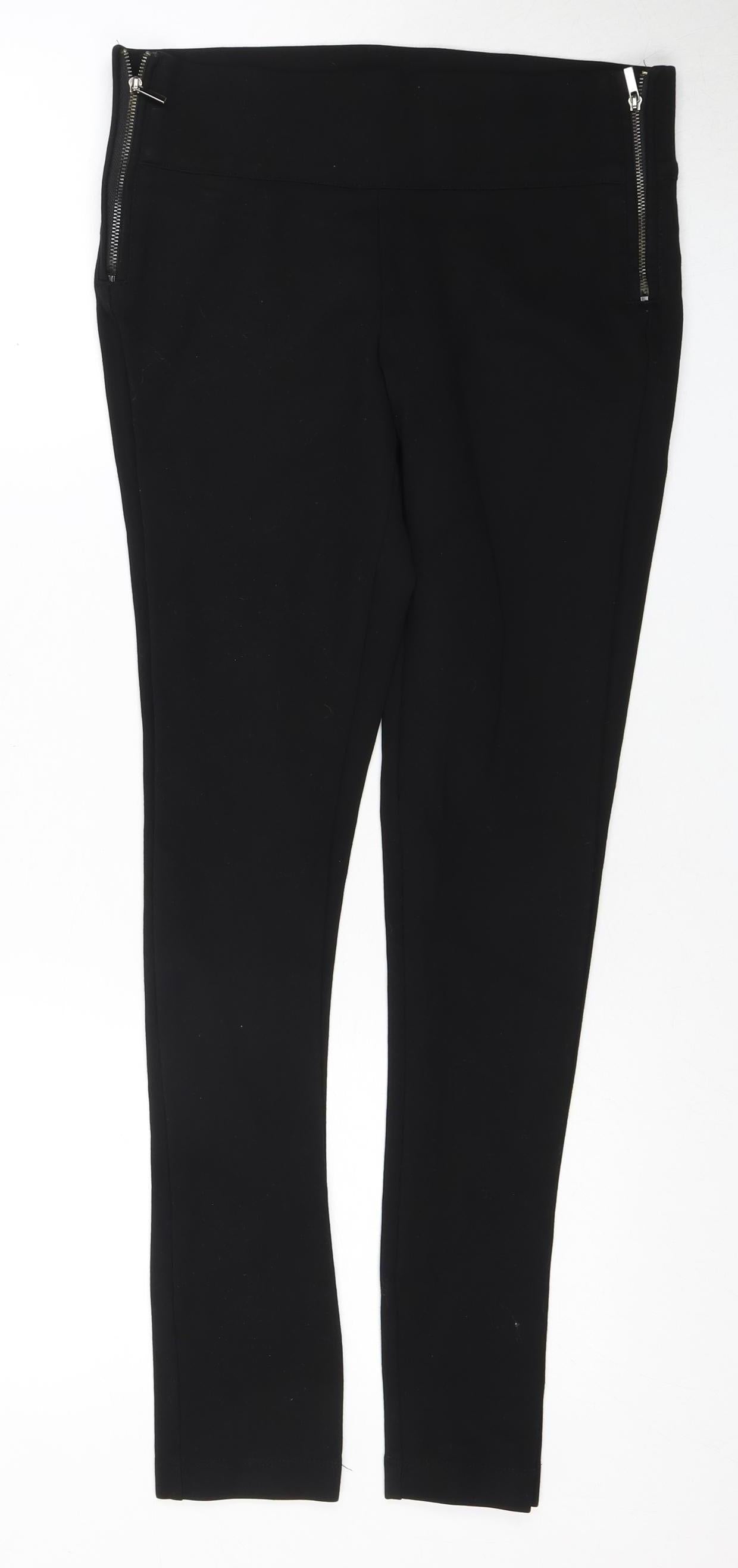 Womens UK Size 12 Zara Slim Fit  Black Trousers
