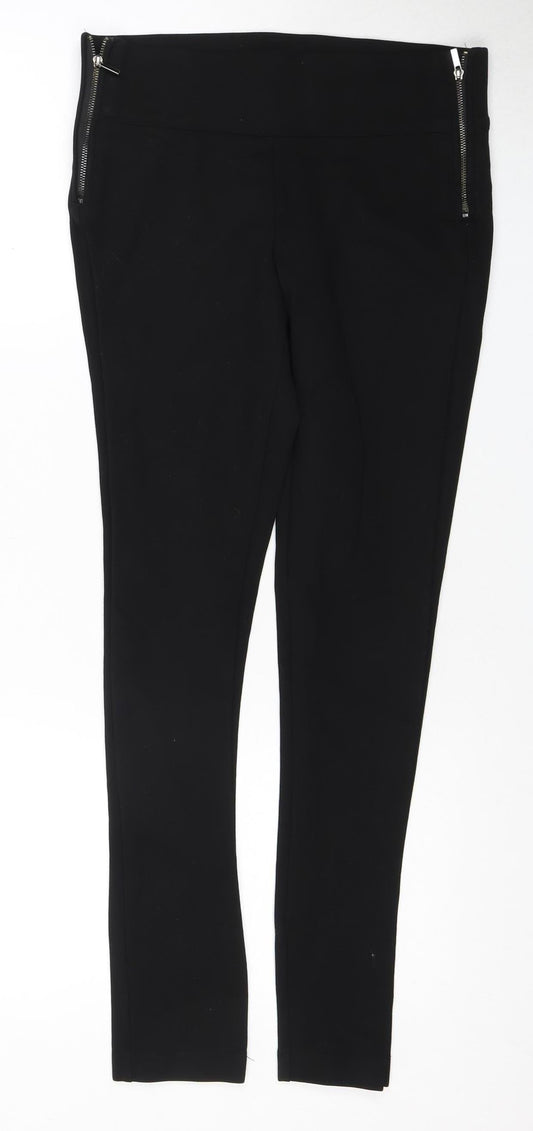 Womens UK Size 12 Zara Slim Fit  Black Trousers