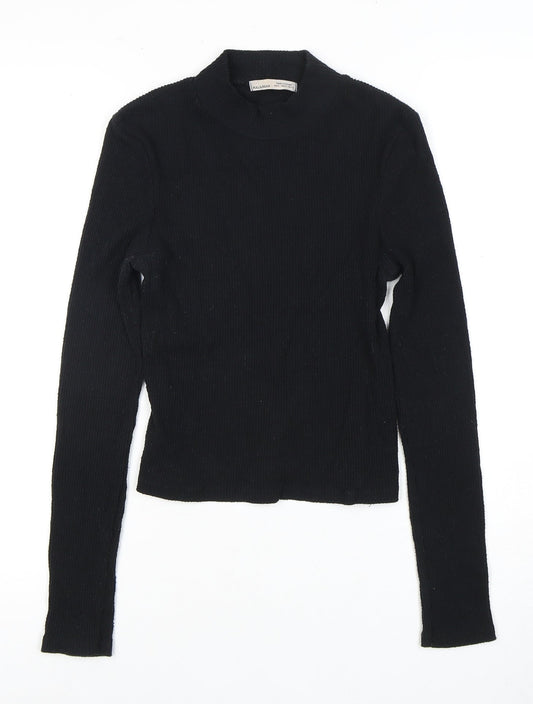 Womens UK Size 18 Pull & Bear Black Basic T-Shirt