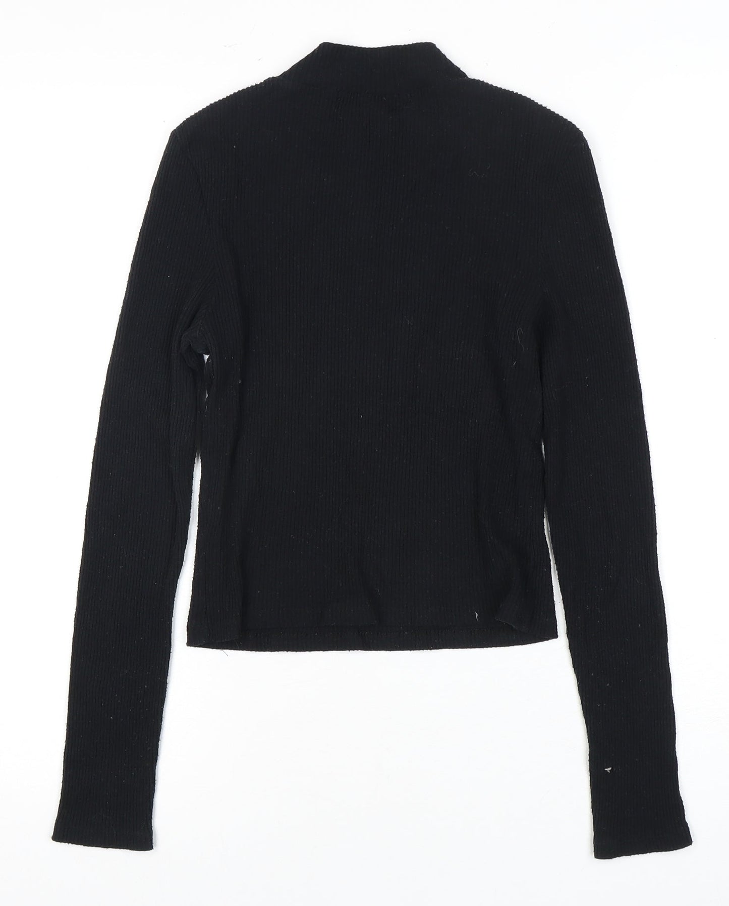 Womens UK Size 18 Pull & Bear Black Basic T-Shirt