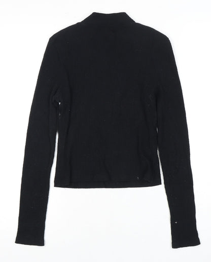 Womens UK Size 18 Pull & Bear Black Basic T-Shirt