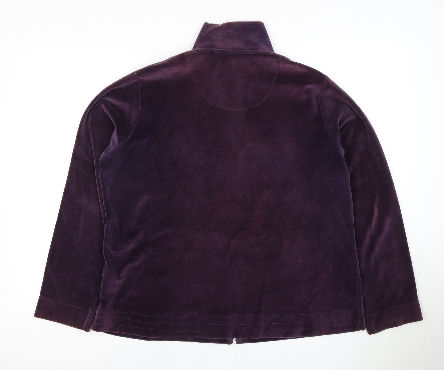 Honor Millburn Women's Purple Velvet Zip Jacket