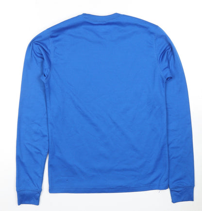 Campri Men's Blue Long Sleeve Polyester Top, Size S