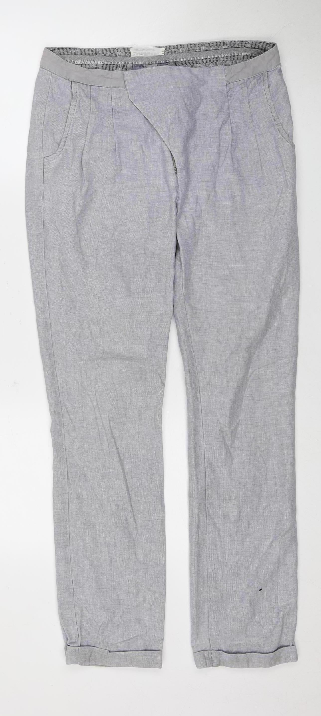 Loft Women’s Grey Trousers, Size 2XS, Cotton