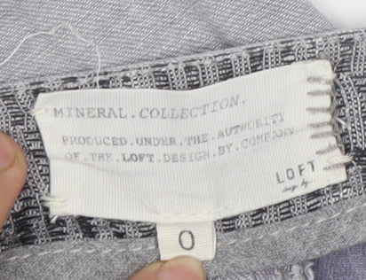 Loft Women’s Grey Trousers, Size 2XS, Cotton