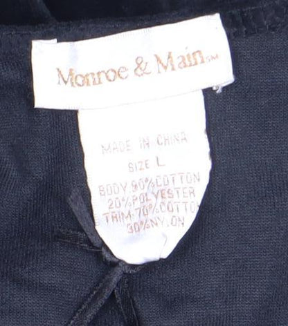 Monroe & Main Women's Black Sheath Dress L Formal
