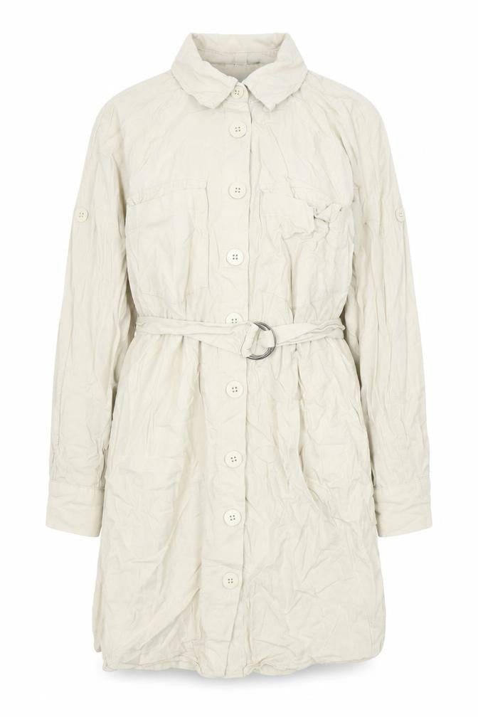 Womens UK Size 10 Topshop Beige Trench Coat