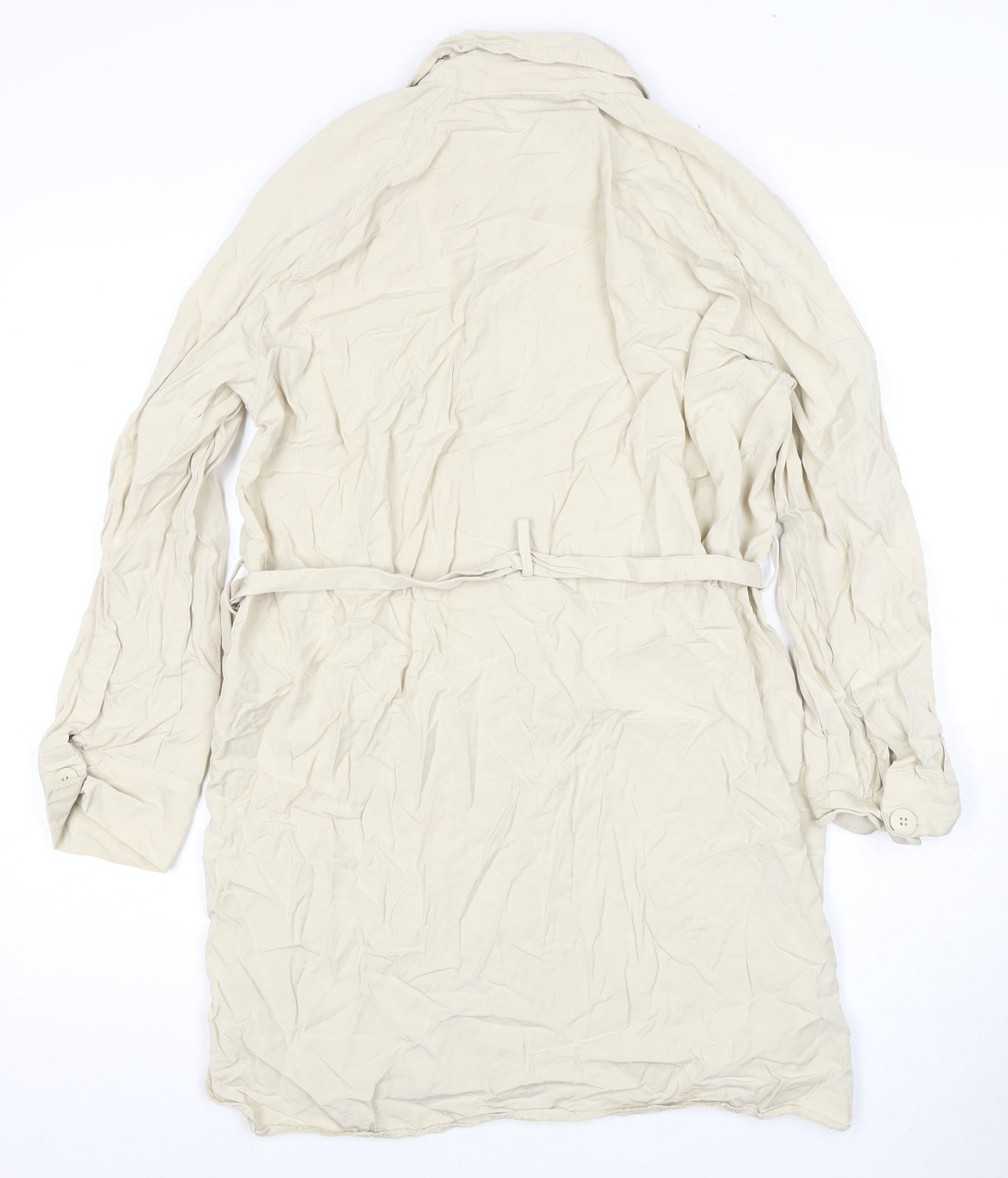 Womens UK Size 10 Topshop Beige Trench Coat