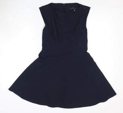 French Connection Blue Fit & Flare Dress, Size 8 - Women's