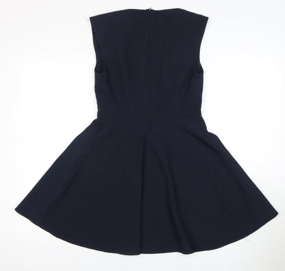French Connection Blue Fit & Flare Dress, Size 8 - Women's