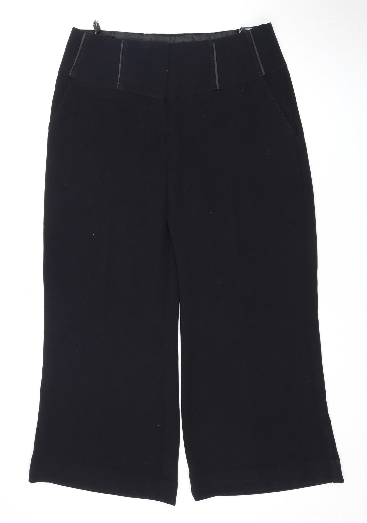 Womens UK Size 12 Marks and Spencer Regular Fit Dress Pants Black Trousers