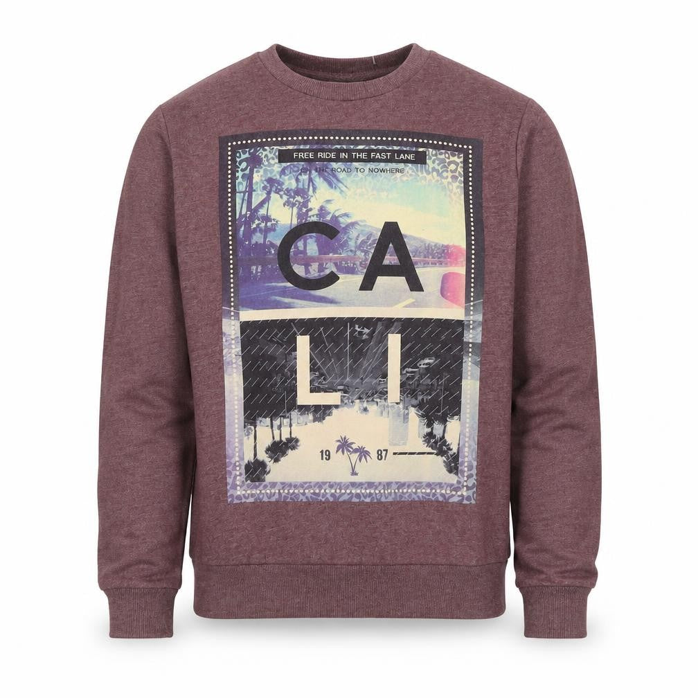 Mens UK Size M River Island Purple Pullover Sweatshirt