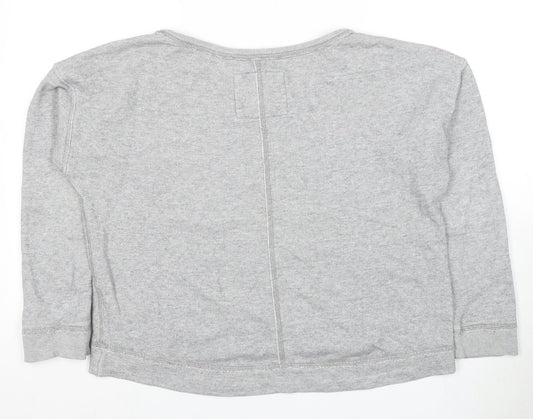 Abercrombie & Fitch Grey Women's Logo Pullover Sweatshirt S