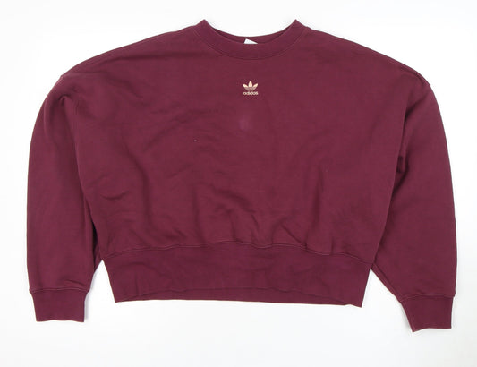 Adidas Women's Purple Crew Neck Sweatshirt Size 10