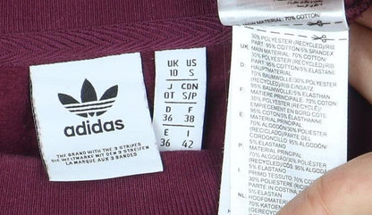 Adidas Women's Purple Crew Neck Sweatshirt Size 10