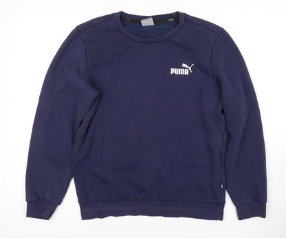 Puma Unisex Adults Blue Sweatshirt, Size S, Crew Neck