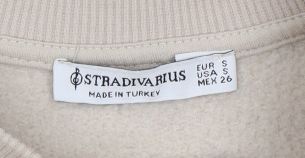 Stradivarius Beige Women's Sweatshirt, Size 6