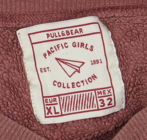 Womens UK Size 4XL Pull&Bear Purple Pullover Sweatshirt