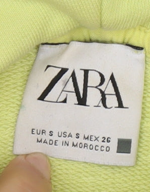 Zara Women’s Green Pullover Hoodie - Size S