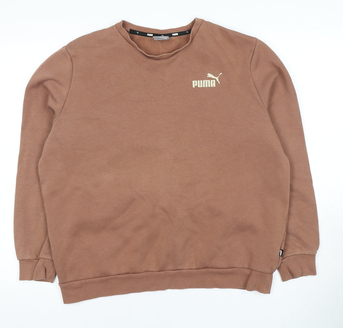 Puma Unisex Brown Crew Neck Pullover Sweatshirt Size 12