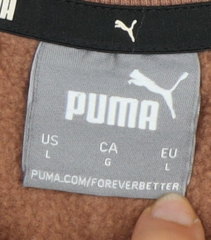 Puma Unisex Brown Crew Neck Pullover Sweatshirt Size 12