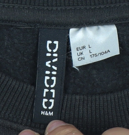 H&M Unisex Black Tiger Print Sweatshirt, Size L