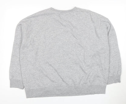 New Look Women's Grey Pullover Sweatshirt, L