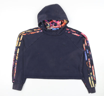 Adidas Unisex Kids Blue Pullover Hoodie 12-13Y