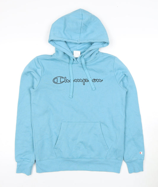 Additional front view of Champion Blue unisex hoodie small pullover