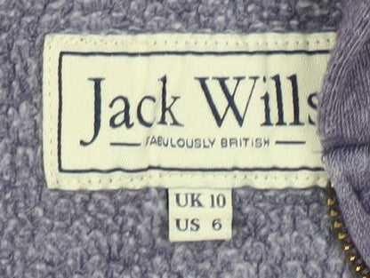 Unisex Adults UK Size 10 Plus Jack Wills Purple Full Zip Hoodie