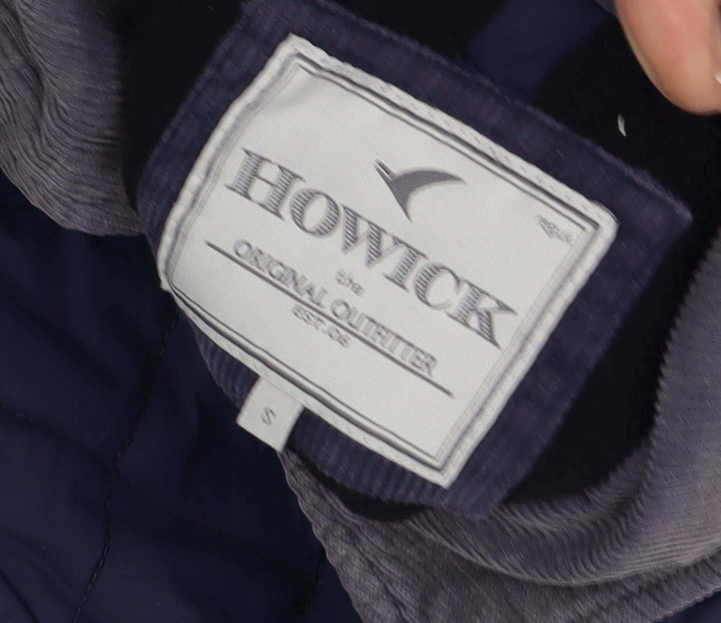Mens UK Size S Hawick Blue Quilted Coat