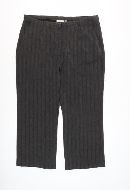 Style by EWM Women's Black Herringbone Trousers Size 18