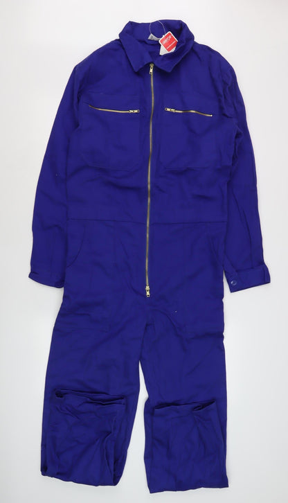 Worker Men's Blue Dungarees, Size 48, Cotton Canvas