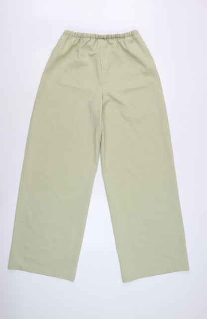 Missguided Women's Green Wide-Leg Trousers, Size S