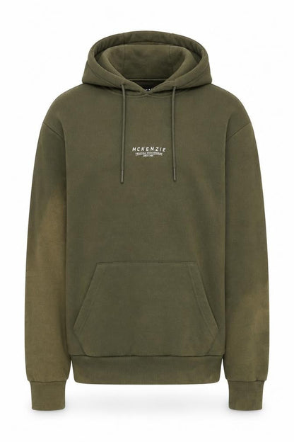Mens UK Size M McKenzie Green Pullover Hoodie
