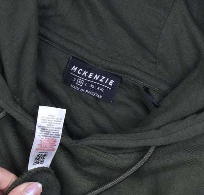 Mens UK Size M McKenzie Green Pullover Hoodie