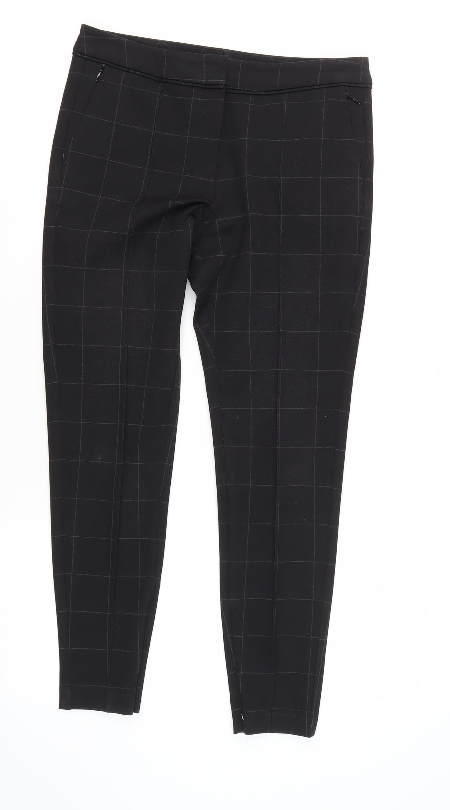 Womens UK Size 10 Marks and Spencer Regular Fit Casual Business Black Trousers