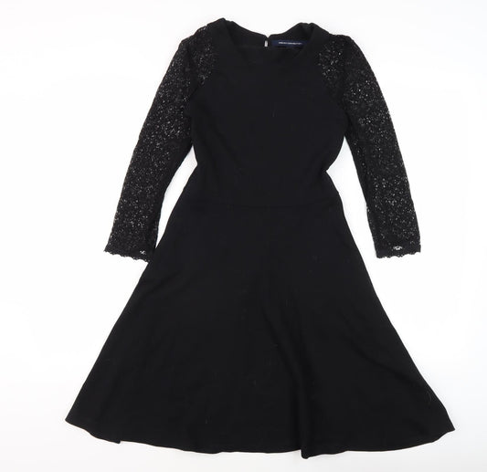 French Connection Women's Black A-Line Dress Size 10