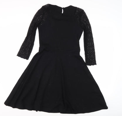 French Connection Women's Black A-Line Dress Size 10