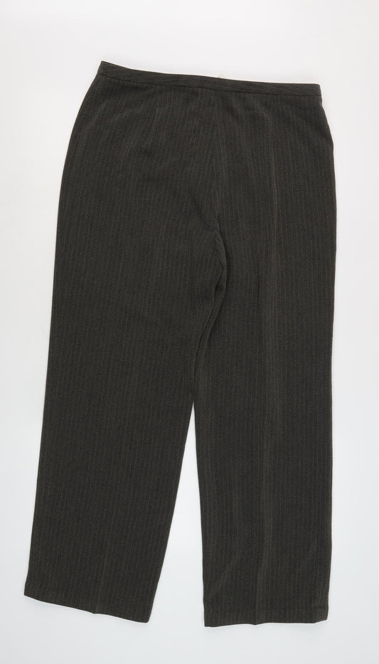 Planet Women's Black Striped Trousers Size 14