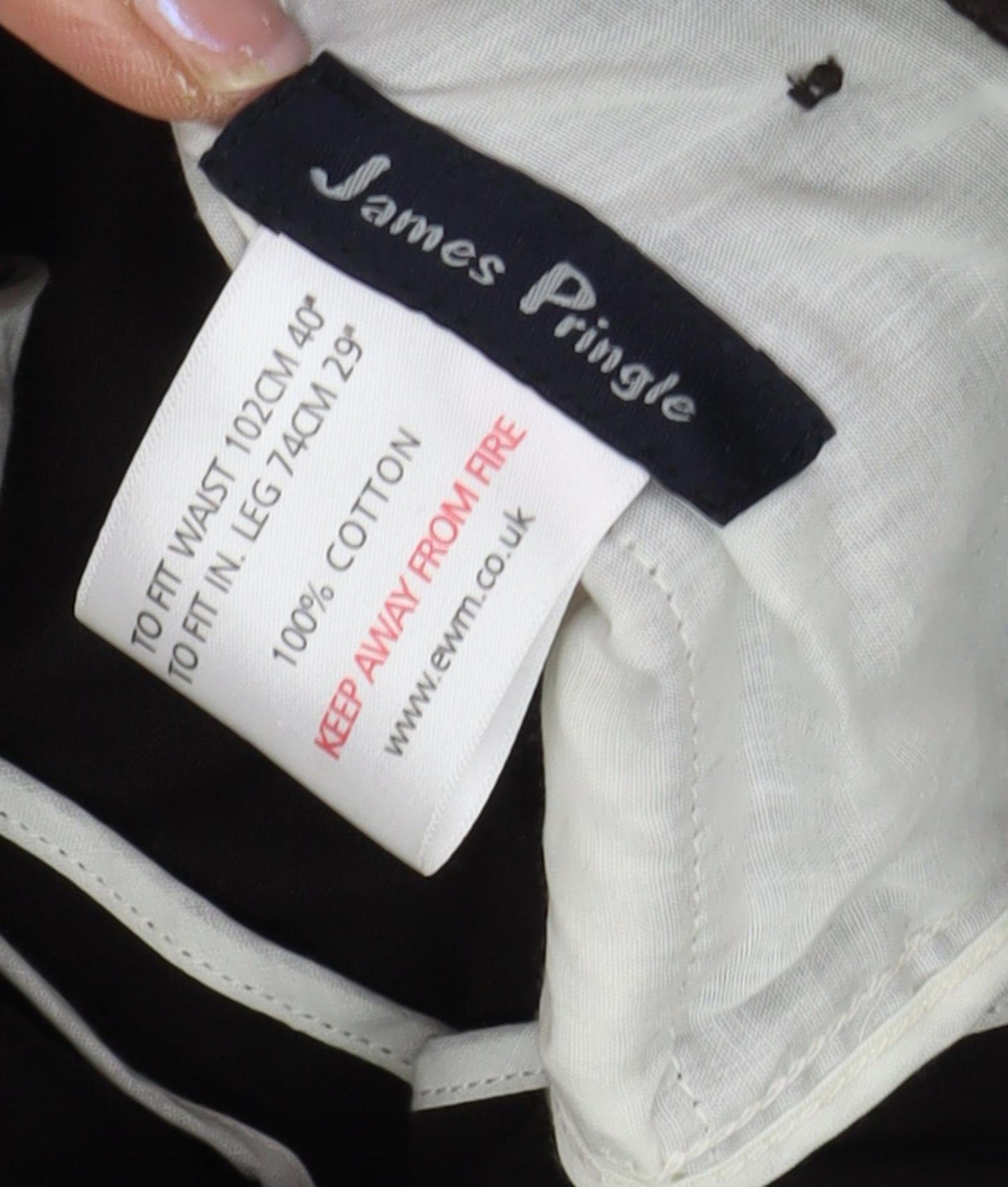 James Pringle Men's Black Trousers Size 40 Regular