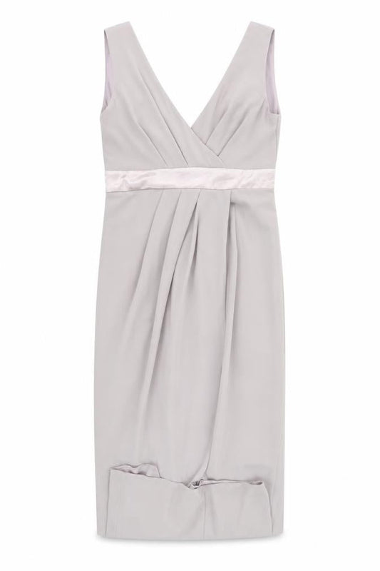 TFNC Women's Beige Bodycon Midi Dress, M