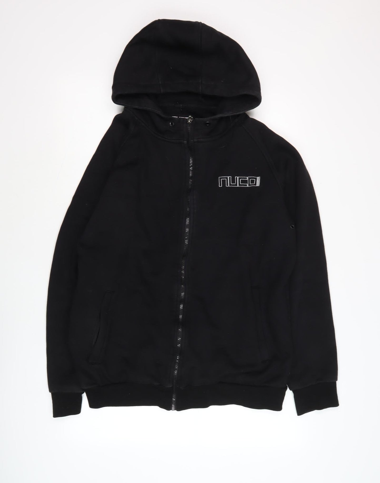NUCO Men's Black XL Full Zip Hoodie with Logo