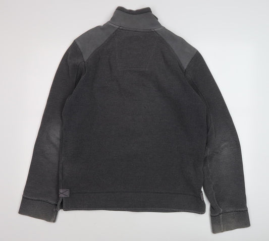 Mens UK Size S Fat Face Grey 1/4 Zip Sweatshirt